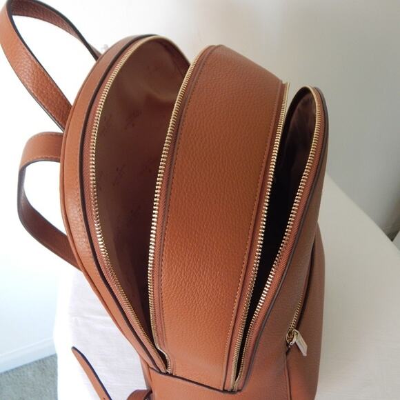 NWT Kate Spade New York LENA Leather Zipper Closure Top Handle Brown Backpack - Picture 12 of 13